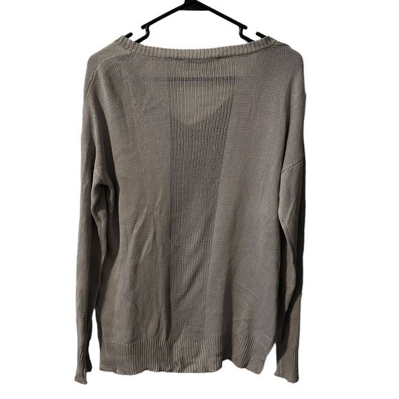 ASTR the label gray lightweight oversized split hem pullover v-neck XS - Picture 2 of 11